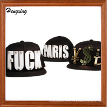 Snapback Cap 3D letras remache espigas atornilladas